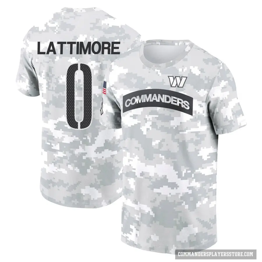 Men's ＃0 Marshon Lattimore Washington Commanders Camo Arctic 2024 Salute to Service Performance T-Shirt