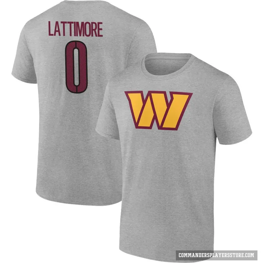 Men's ＃0 Marshon Lattimore Washington Commanders Gray T-Shirt