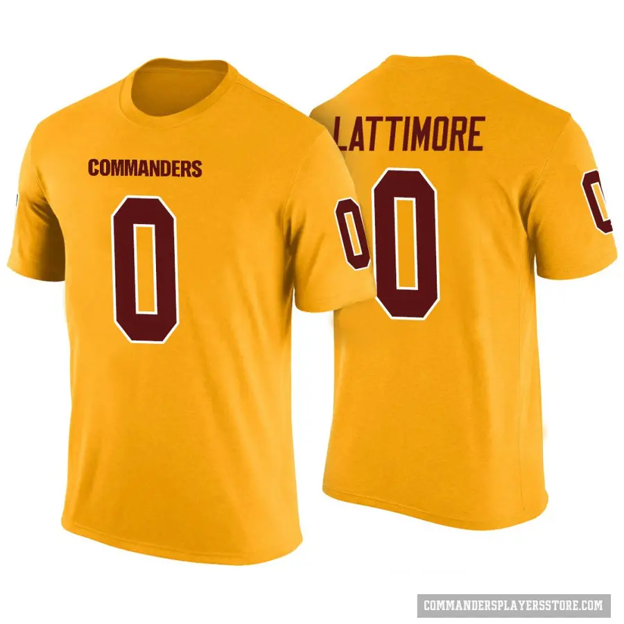 Men's ＃0 Marshon Lattimore Washington Commanders Yellow Color Rush T-Shirt