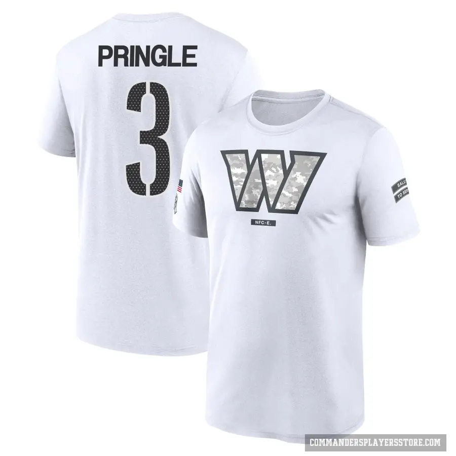 Men's ＃3 Byron Pringle Washington Commanders White 2024 Salute to Service Performance T-Shirt