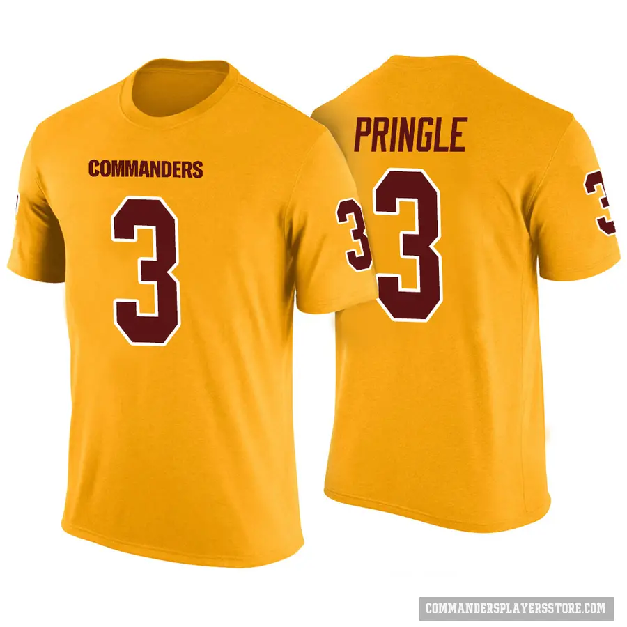 Men's ＃3 Byron Pringle Washington Commanders Yellow Color Rush T-Shirt