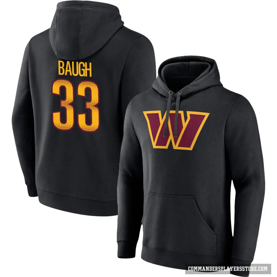 Men's ＃33 Sammy Baugh Washington Commanders Black Name & Number Pullover Hoodie