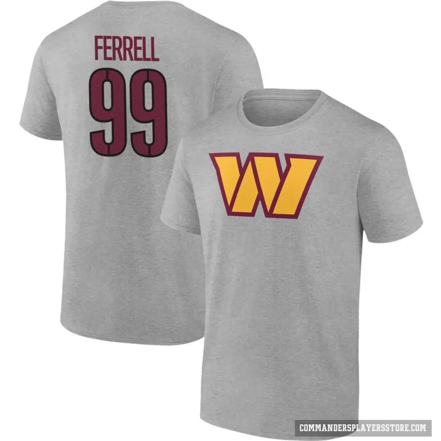 Men's ＃99 Clelin Ferrell Washington Commanders Gray T-Shirt